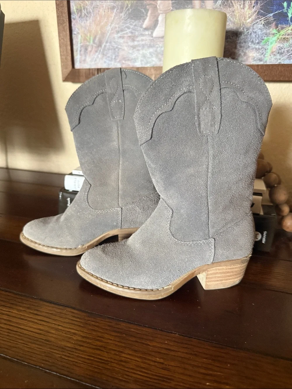 Rylee + Cru Western boot || dusty blue